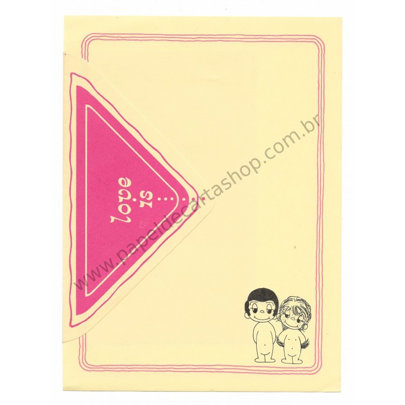 Conjunto de Papel de Carta Antigo Importado Love is... 03