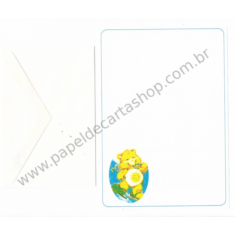 Conjunto de Papel de Carta Antigo Ursinhos Carinhosos Happy