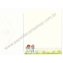 Conjunto de Papel de Carta Antigo Raggedy Ann CER The Bobbs-Merrill Co