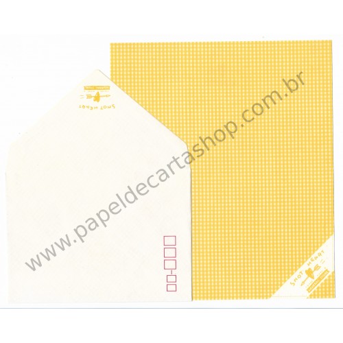 Conjunto de Papel de Carta Antigo (Vintage) Shot Heart CAM - GAKKEN