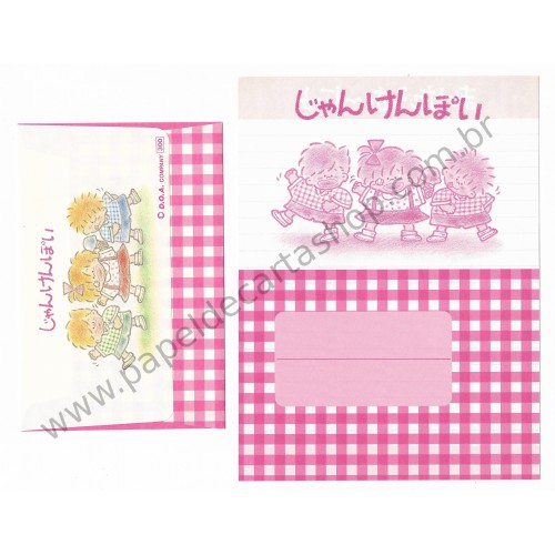 Conjunto de Papel de Carta Antigo (Vintage) DOA Company - Japan