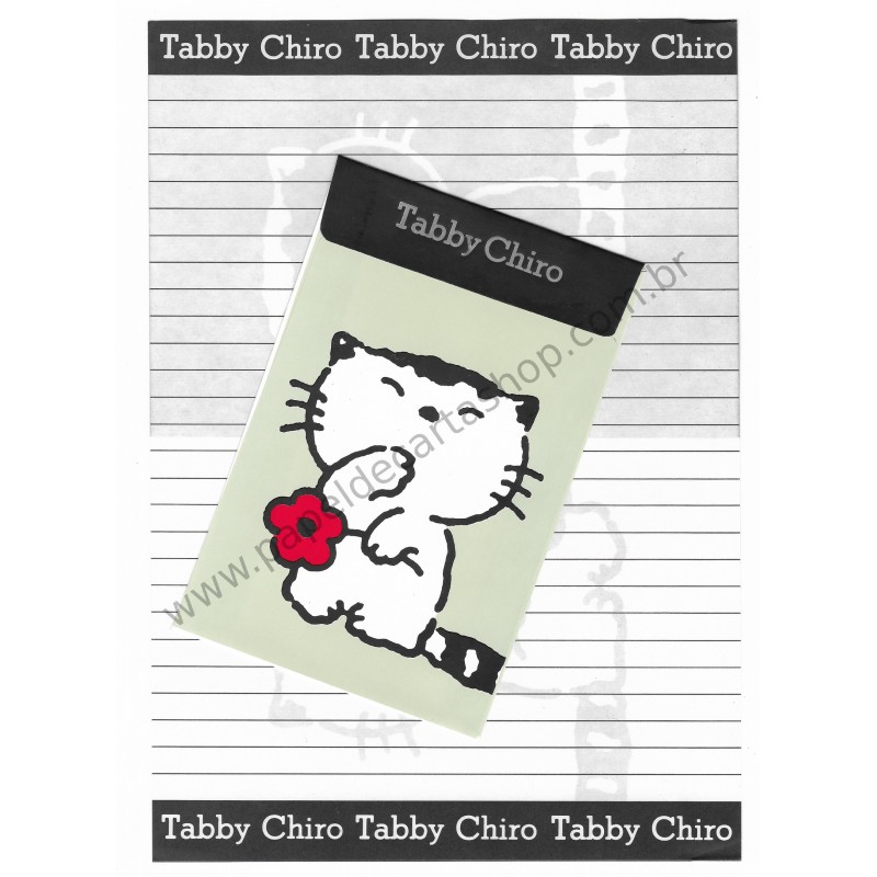 Conjunto de Papel de Carta Antigo (Vintage) Tabby Chiro CVM Korea