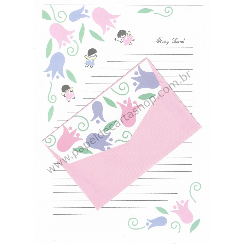 Conjunto de Papel de Carta Antigo (Vintage) Fairy Land