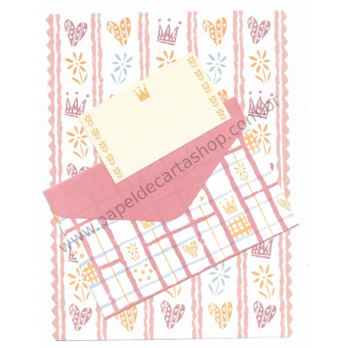 Conjunto de Papel de Carta Antigo (Vintage) Crown (CRS)