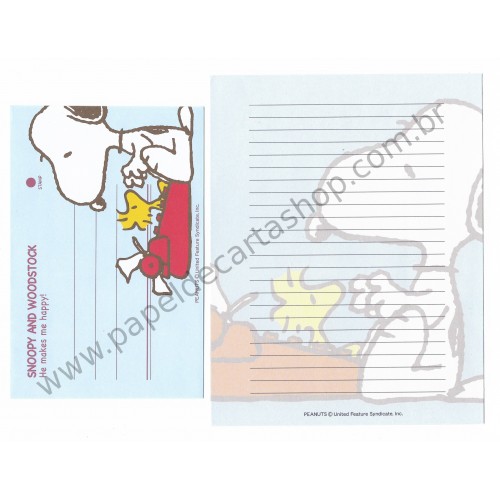 Conjunto de Papel de Carta Snoopy and WD He Makes Me Happy CAZ - Peanuts