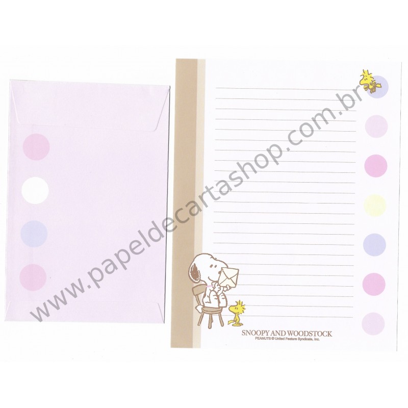 Conjunto de Papel de Carta Snoopy And Woodstock PD CRS - Peanuts