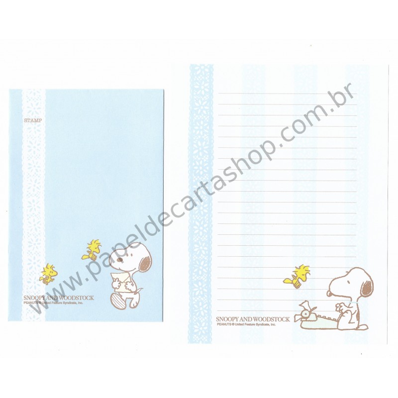 Conjunto de Papel de Carta Snoopy And Woodstock LC CAZ - Peanuts