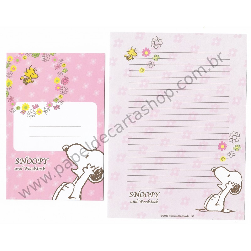 Conjunto de Papel de Carta Snoopy and FR CRS 2010 - Peanuts