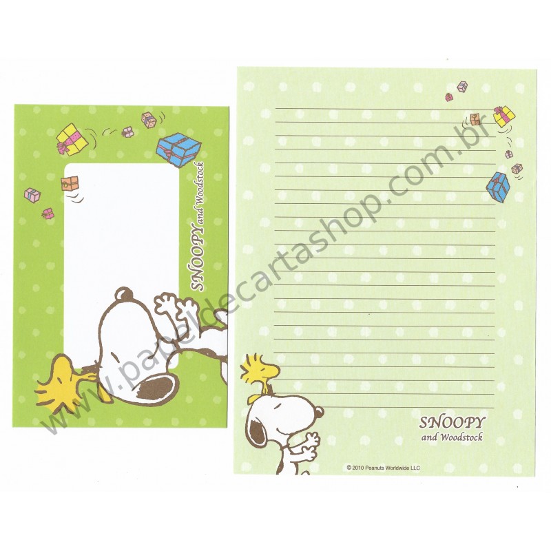 Conjunto de Papel de Carta Snoopy and FR CVD 2010 - Peanuts