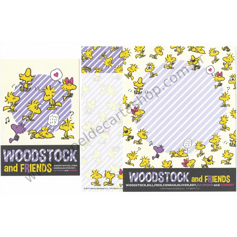 Conjunto de Papel de Carta Snoopy and Woodstock (CAZ) - Peanuts