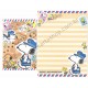 Conjunto de Papel de Carta Snoopy Postman - Peanuts Kamio Japão