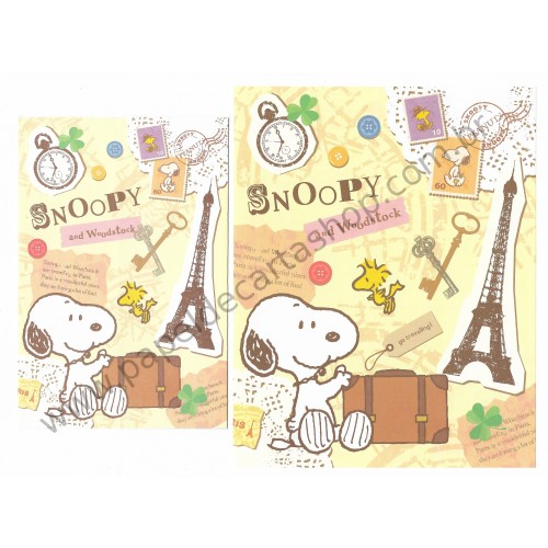 Conjunto de Papel de Carta Snoopy and WD in Paris - 2013 Peanuts
