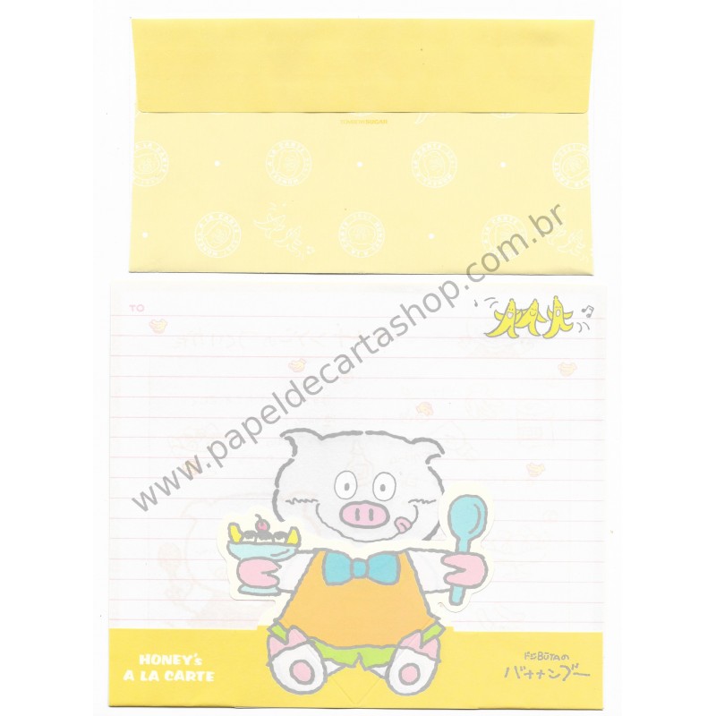 Conjunto de Papel de Carta Antigo CAM Banana Tombow Sugar