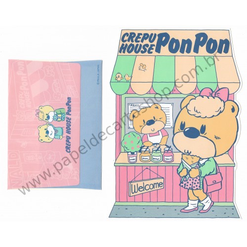 Conjunto de Papel de Carta Antigo (Vintage) PonPon - Paula Japan