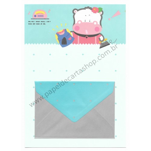 Conjunto de Papel de Carta Vintage Merry Poporin CAZ San-X