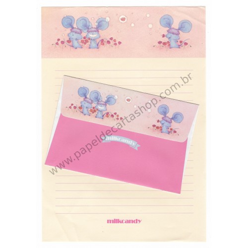 Conjunto de Papel de Carta Antigo (Vintage) Milk Candy