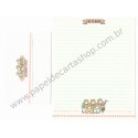 Conjunto de Papel de Carta Antigo (Vintage) Fatty Bear - GAKKEN