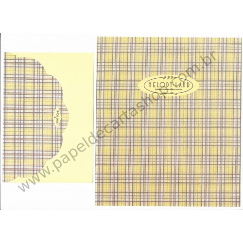 Conjunto de Papel de Carta Antigo Melody Land Light Tone Japan