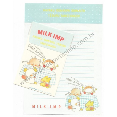 Conjunto de Papel de Carta Antigo (Vintage) Milk Imp - Yukari