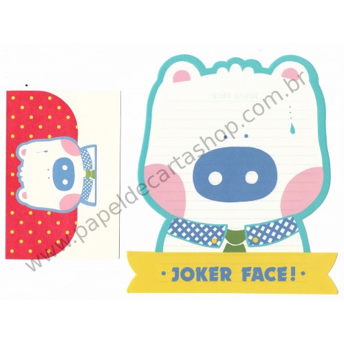 Conjunto de Papel de Carta Antigo (Vintage) Joker Face