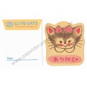 Conjunto de Papel de Carta Antigo (Vintage) Cute Cats CRS