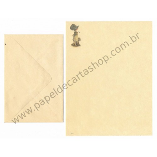 Conjunto de Papel de Carta Antigo Importado Holly Hobbie M57