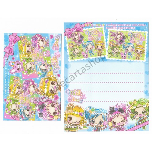 Kit 4 Conjuntos de Papel de Carta & Pastinha Milk Stars - Q-Lia