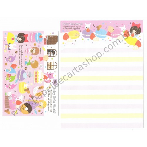 Kit 4 Conjuntos de Papel de Carta Fairy Tale World Kamio Japan
