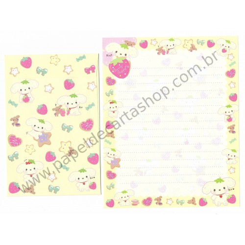 Kit 4 Conjuntos de Papel de Carta Berry Puppy II - SAN-X