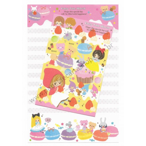 Kit 3 Conjuntos de Papel de Carta Wonderland Letter - Kamio Japan