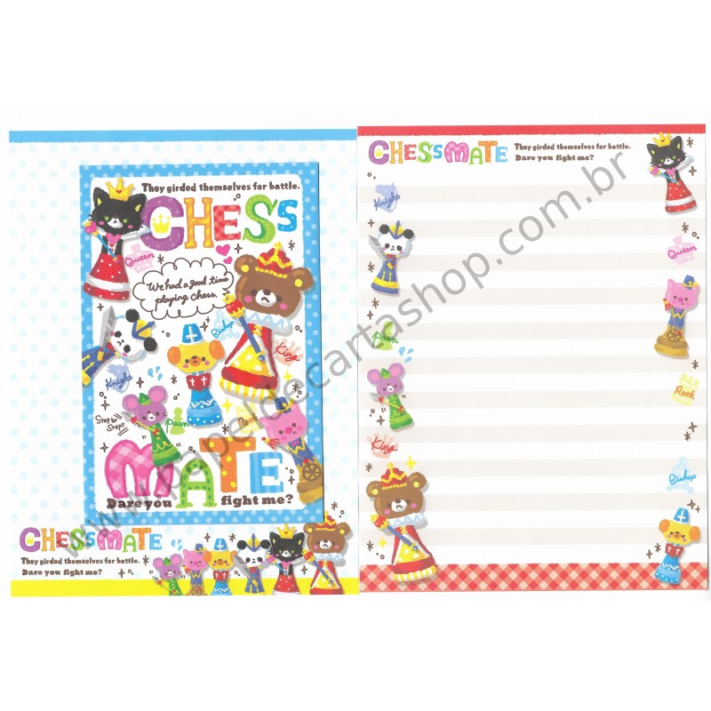 Conjunto de Papel de Carta Chess Mate - DAISO Japan