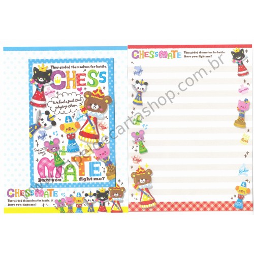 Kit 2 Conjuntos de Papel de Carta Chess Mate DAISO Japan