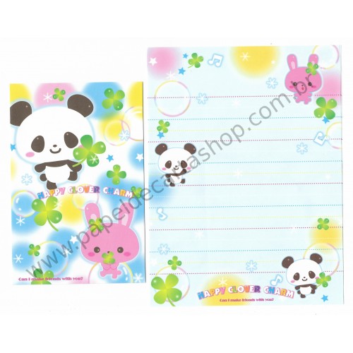 Conjunto de Papel de Carta Happy Clover Charm - DAISO Japan