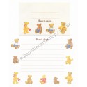 Conjunto de Papel de Carta Importado Bear's Days - Japan