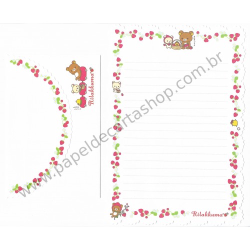 Conjunto de Papel de Carta Importado Rilakkuma - San-X