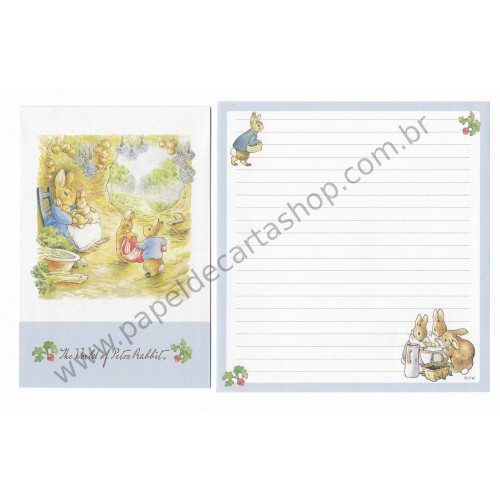 Conjunto de Papel de Carta Importado Peter Rabbit FW01