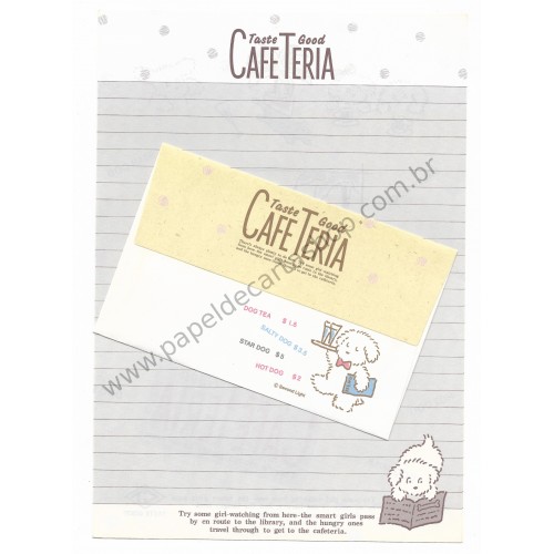 Conjunto de Papel de Carta Antigo (Vintage) Cafeteria - Japan