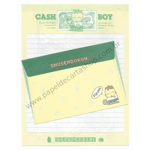 Conjunto de Papel de Carta Antigo (Vintage) Cash Boy - San-X Japan