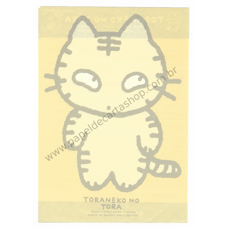 Conjunto de Papel de Carta Antigo (Vintage) Toraneko No Tora - Japan