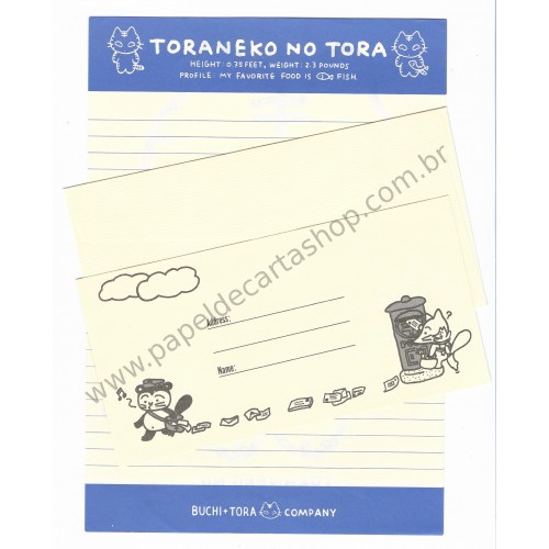 Conjunto de Papel de Carta Antigo (Vintage) Toraneko No Tora - Japan