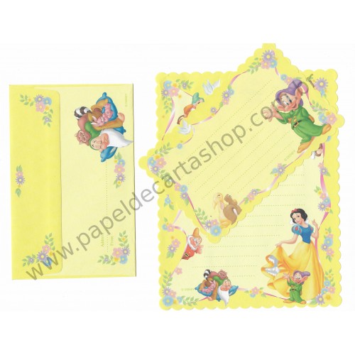 Conjunto de Papel de Carta VINTAGE DISNEY - Snow White 3