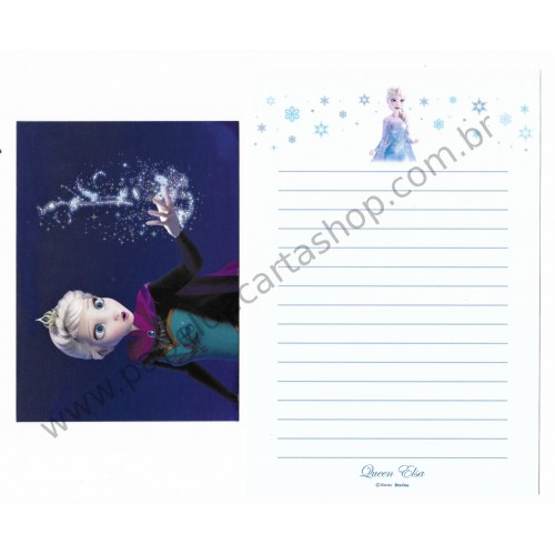 Conjunto de Papel de Carta Disney FROZEN - Queen Elsa Delfino