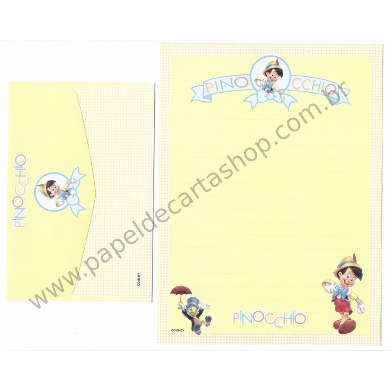 Conjunto de Papel de Carta Disney Pinocchio CAM