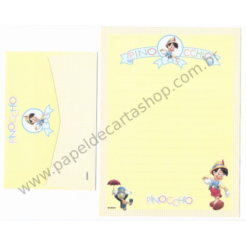 Conjunto de Papel de Carta Disney Pinocchio CAM