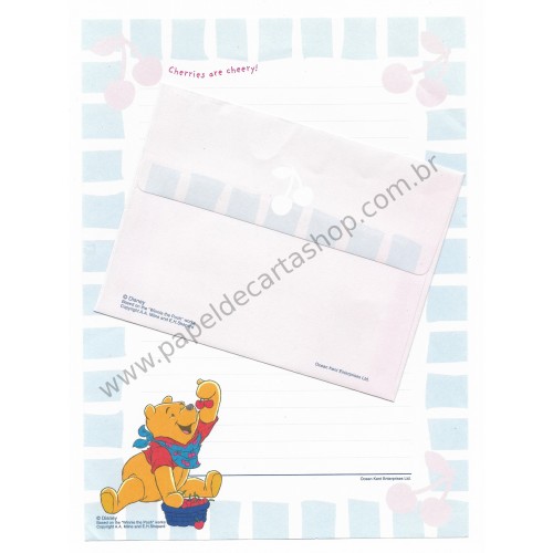 Conjunto de Papel de Carta Vintage Disney Pooh CAZ