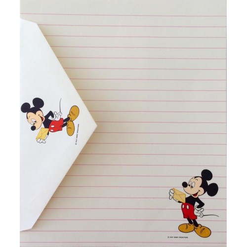 Conjunto de Papel de Carta Disney Mickey Mouse - Hallmark