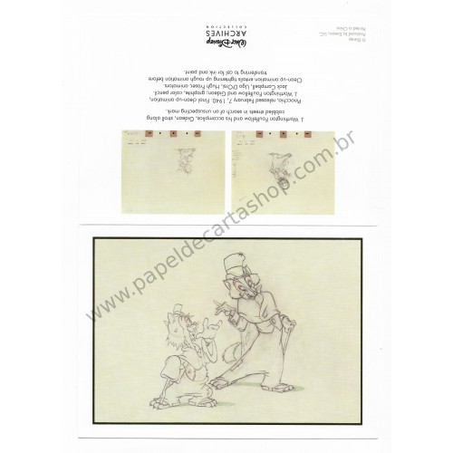 Coleção 10 NOTECARDS CARTÕES Disney Archives Pinocchio