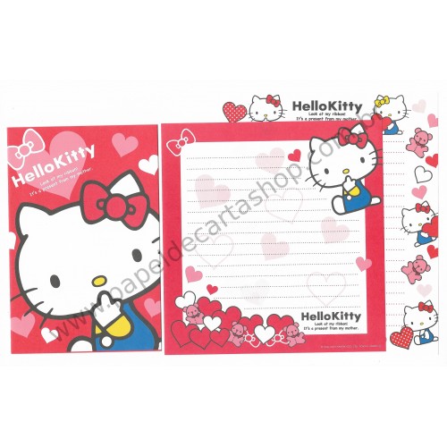 Ano 2013. Conjunto de Papel de Carta Hello Kitty Dupla Sanrio Japan