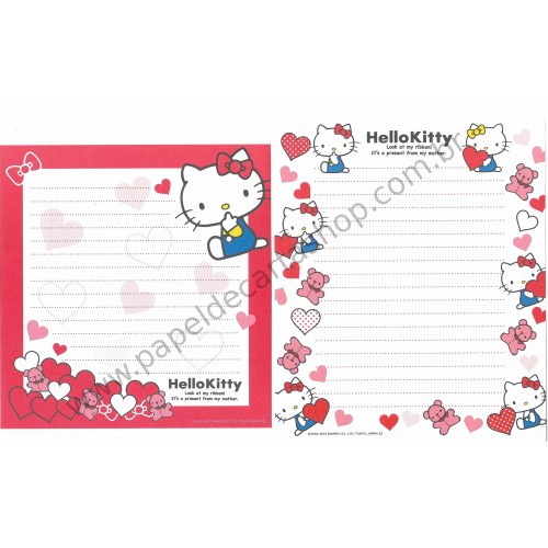 Ano 2013. Conjunto de Papel de Carta Hello Kitty Dupla Sanrio Japan