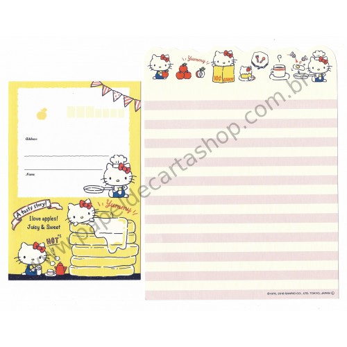 Ano 2016. Kit 2 Conjuntos de Papel de Carta Hello Kitty Sanrio Japan